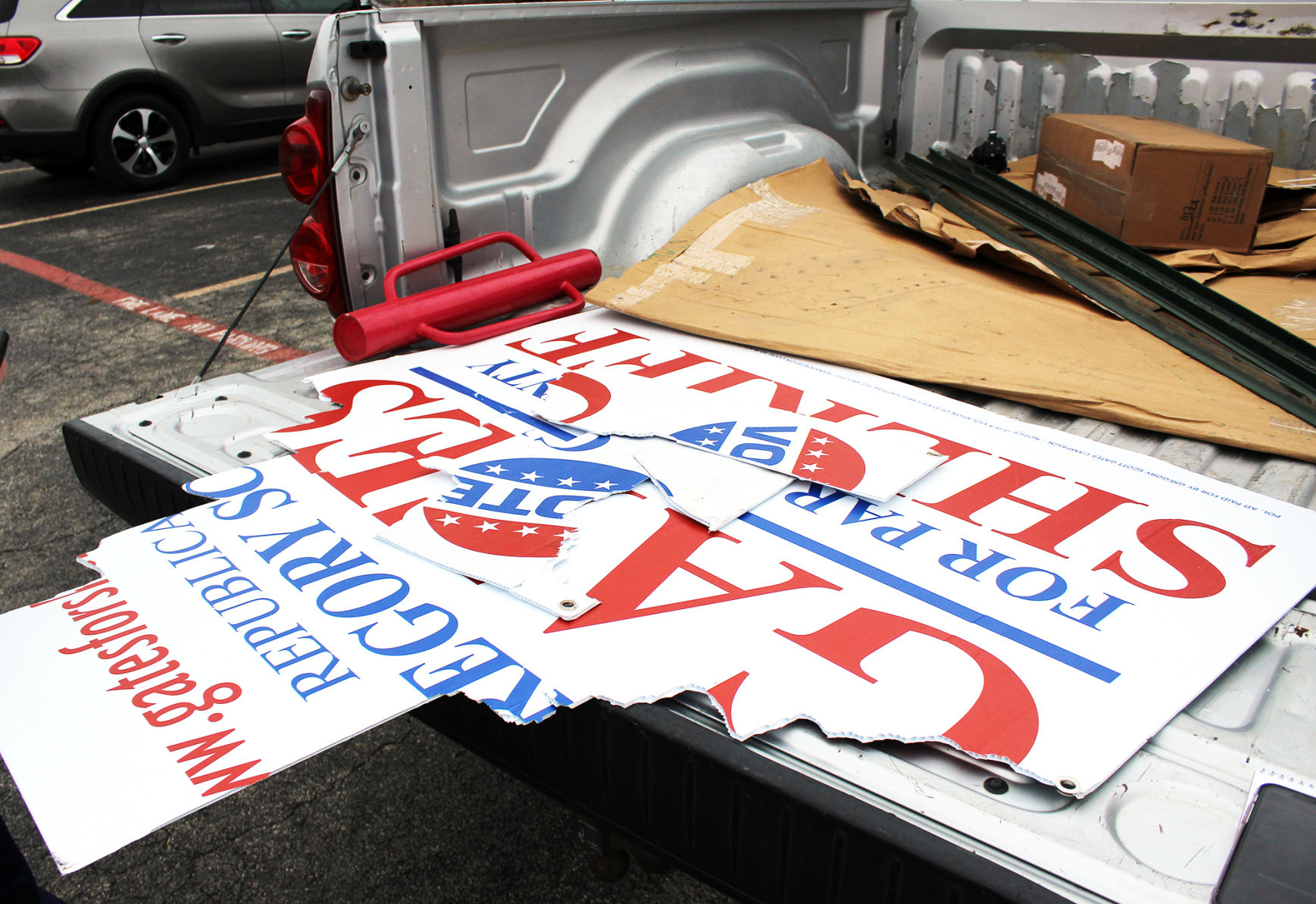 Vandalized signs